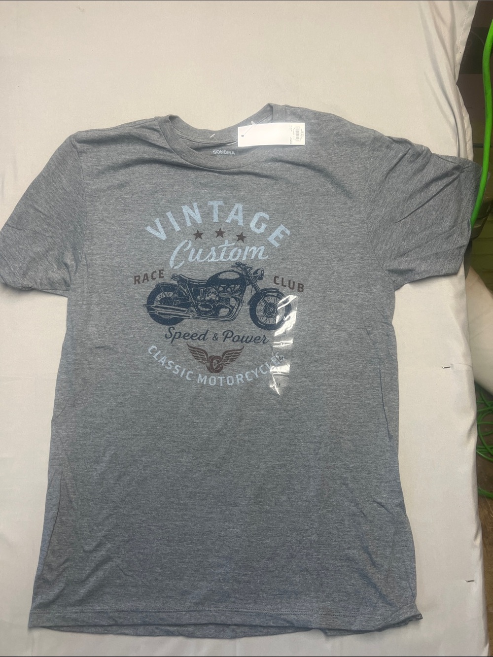 Kohl's Gray Vintage Custom Motorcycle Graphic Tee